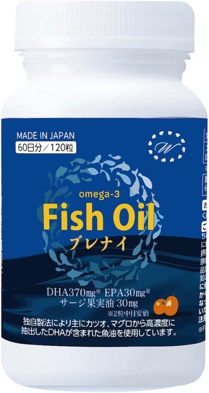 Renai DHA + EPA Омега-3 рыбий жир, 120 капсул