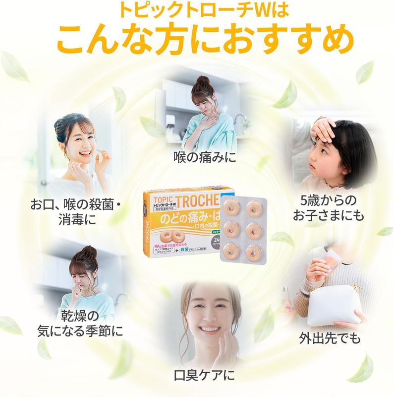 Topick W Banana Flavor Lozenges 24 Tablets