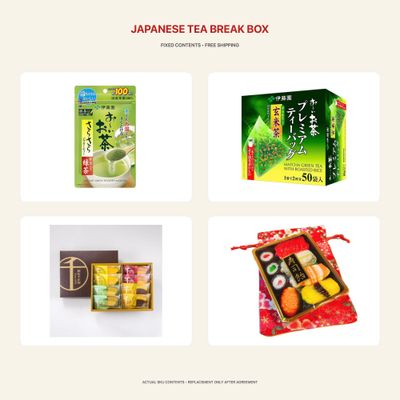 Japanese Tea Break Box – Green Tea & Sweets + Free Shipping