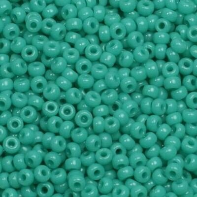 Seed Beads 8/0 0412 Opac Turquoise Green