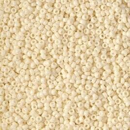 Seed Beads 15/0 Opaque Ivory