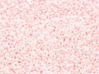 Seed Beads 11/0 White Pink Color Lined