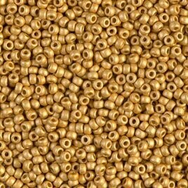 Seed Beads 11/0 Matted Duracoat Galvanized Gold