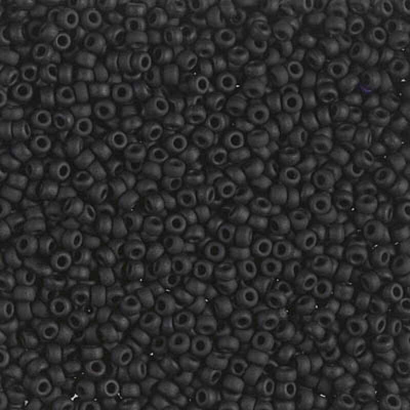Seed Beads 15/0 Black Mattet