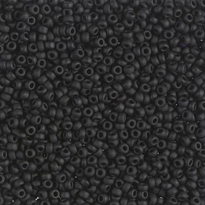 Seed Beads 15/0 Black Mattet