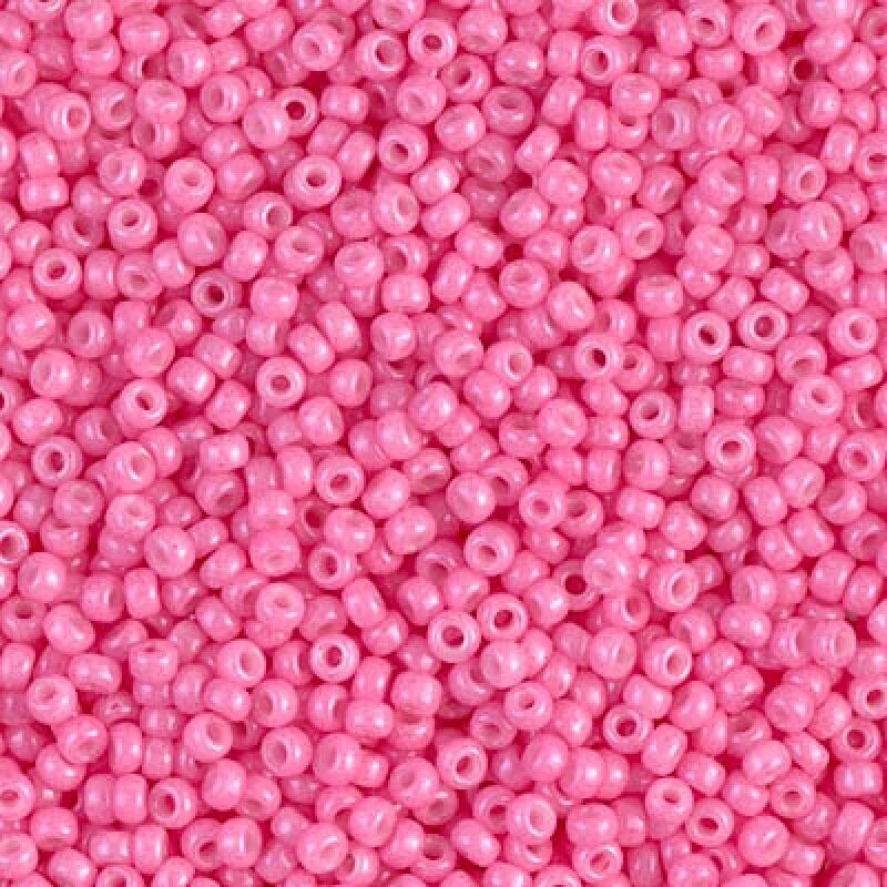 Seed Beads 11/0 Dyed Opaque Carnation Pink