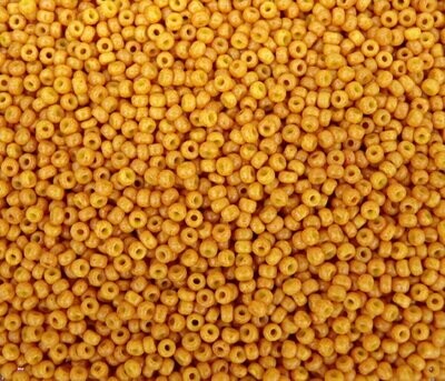 Seed Beads 11/0 Matted Opaque Pale Pumpkin Dyed