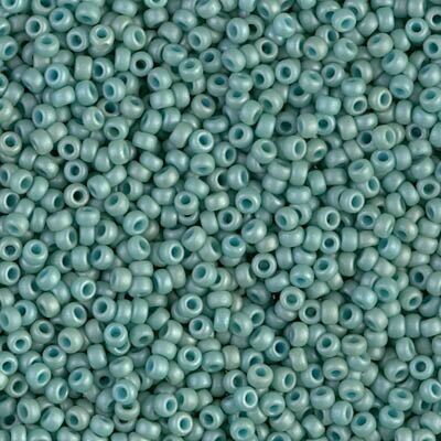 Seed Beads 8/0 Matted Opaque Sea Foam Luster