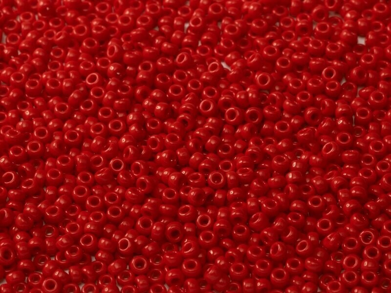 Seed Beads 8/0 Opaque Dark Red