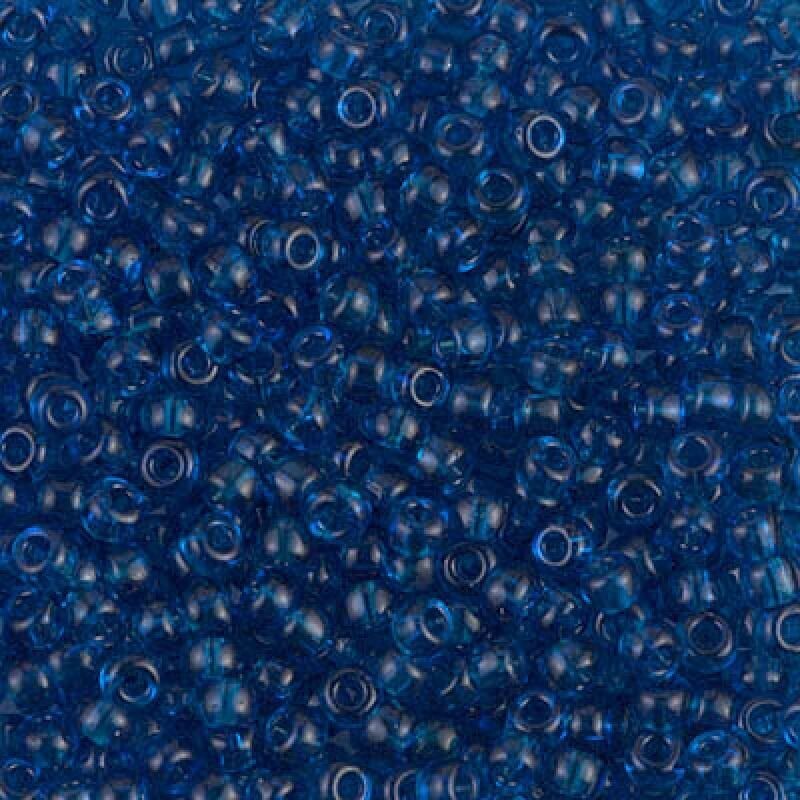 Seed Beads 8/0 Transparent Capri Blue