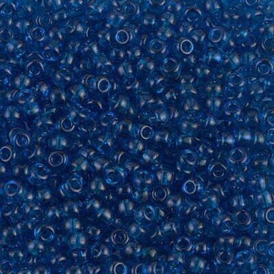 Seed Beads 8/0 Transparent Capri Blue