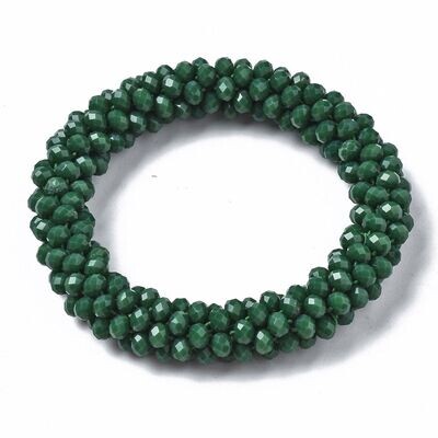 Perlenarmband elastisch grün