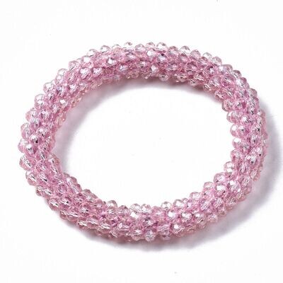 Perlenarmband elastisch rosa
