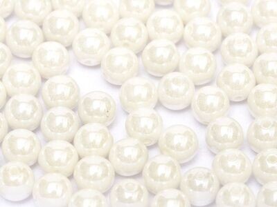 Perlen 4 mm Chalk White Shimmer