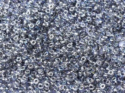 Seed Beads 8/0 Crystal Silver Rainbow