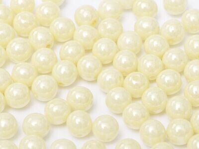 Perlen 4 mm Chalk White Cream Luster