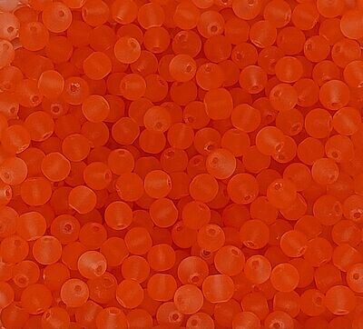 Perlen 4 mm gefrostet Orange