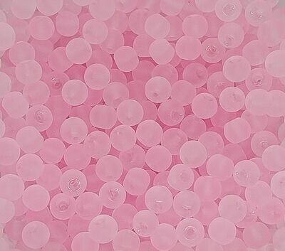 Perlen 6 mm gefrostet Rosa