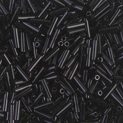 Bugles von Miyuki 6 x 1,7 mm Black