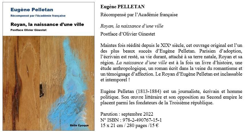 PELLETAN Eugène - Royan - Postface Olivier Ginestet