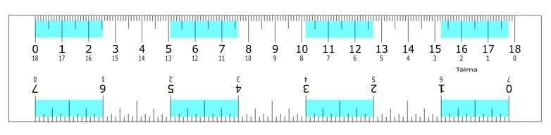 Règle cm-pouce Talma