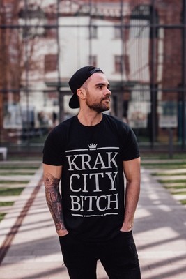Krak City Bitch T-Shirt Black Large