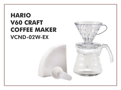 HARIO V60 Coffee Maker (Starter Kit) VCND-02W-EX HARIO V60 Coffee Maker (Starter Kit) VCND-02W-EX