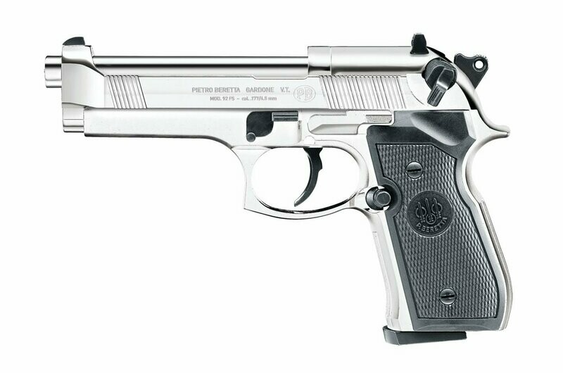 Beretta M92 FS Polished Chrome .177 Co2 Pistol