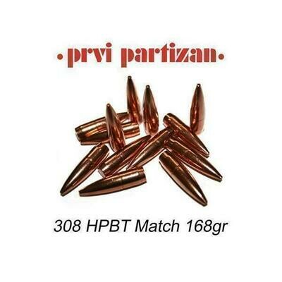 308 CAL (.308) HPBT MATCH 168GR PPU BULLETS PACK 100