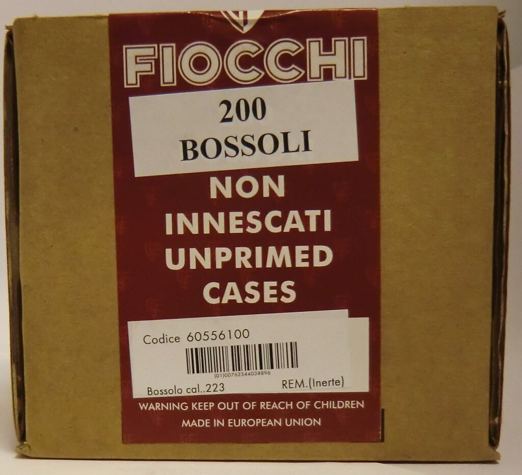 Fiocchi .223 Rem Brass Pack of 200