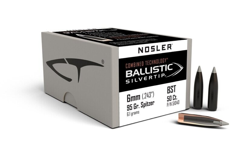 Nosler 6MM 95GR BALLISTIC SILVERTIP (50CT) 51040