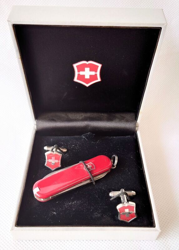 Victorinox Cufflinks & Knife Set