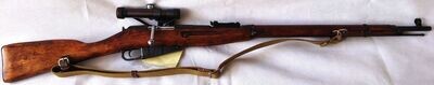 Deactivated Mosin Nagant 91/30 Sniper Rifle and Accessories