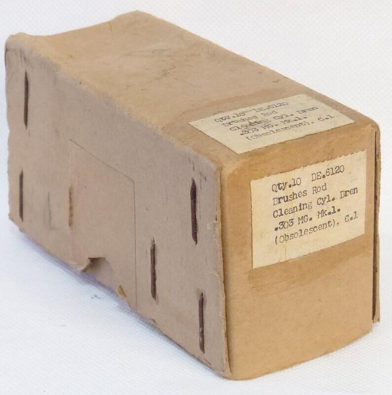 Unissued Box of 10 British WW2 Bren Gun “Turks Head” Cylinder Brushes Unissued Box of 10 British WW2 Bren Gun “Turks Head” Cylinder Brushes