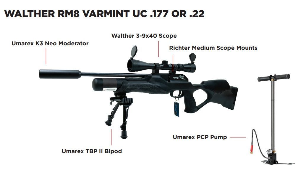 Walther RM8 Varmint UC Air Rifle Kit