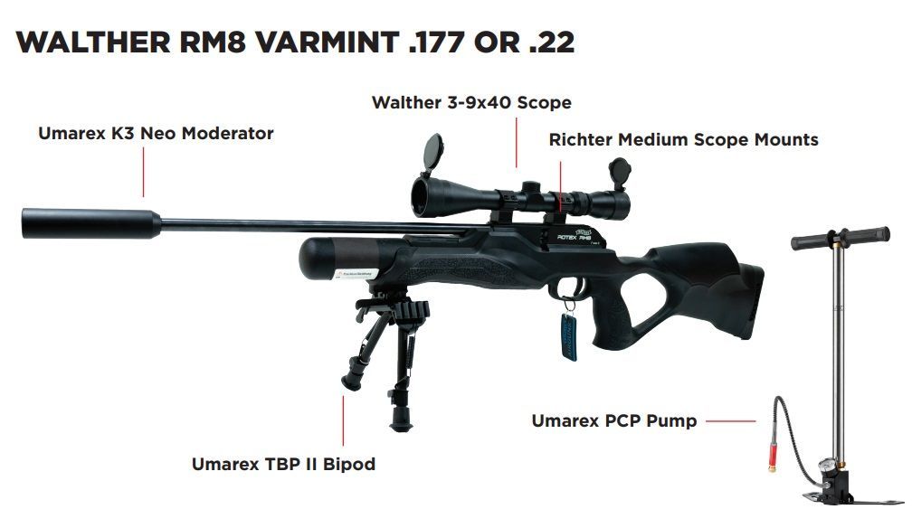 Walther RM8 Varmint Air Rifle Kit
