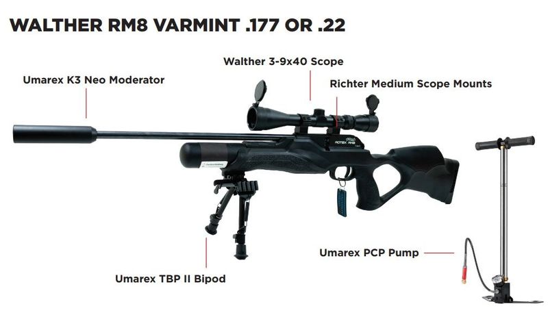 Walther RM8 Varmint Air Rifle Kit