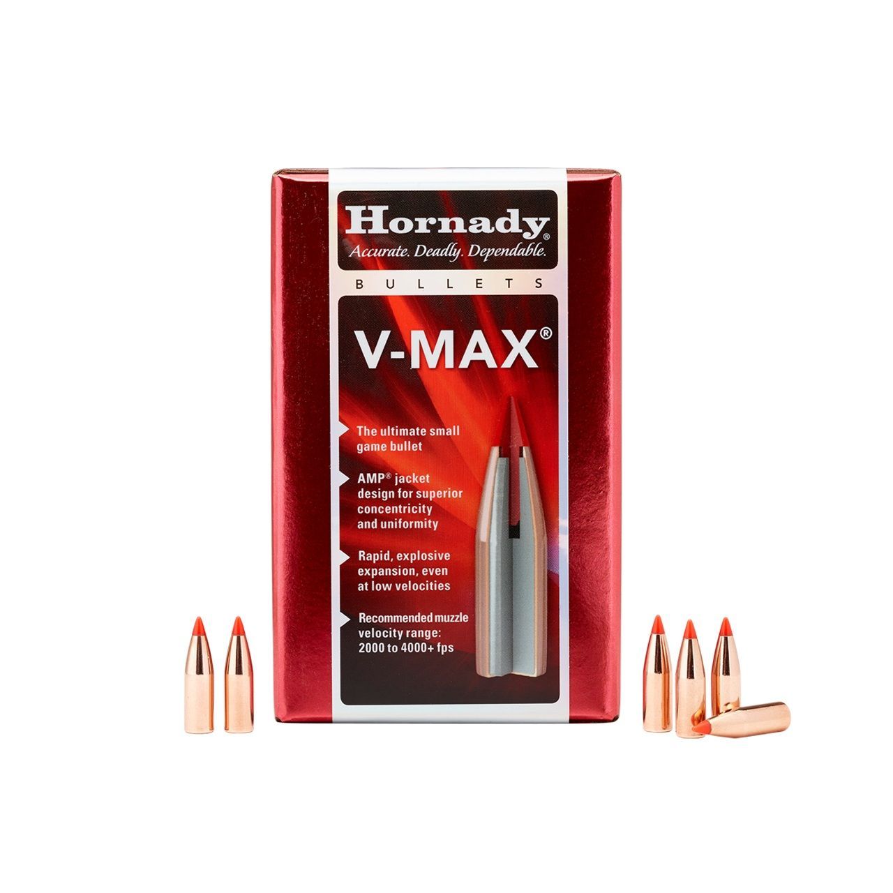 Hornady V-Max .22 Cal (224) 55gr (100 Pack) With Cannelure Hornady V-Max .22 Cal (224) 55gr (100 Pack) With Cannelure