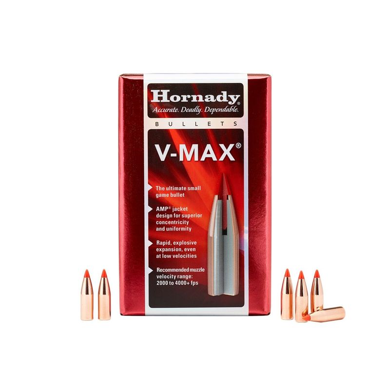 Hornady V-Max .22 Cal (224) 55gr (100 Pack) With Cannelure Hornady V-Max .22 Cal (224) 55gr (100 Pack) With Cannelure