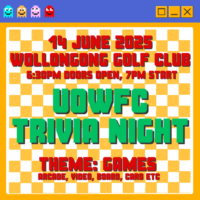 UOWFC Trivia Night 2025 - single ticket & no meal