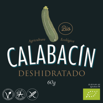 Calabacín Deshidratado, Formato: 60 gr bolsa