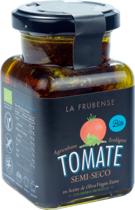 Tomate semiseco con hierbas aromáticas en aceite, Formato: 150 gr tarro cristal