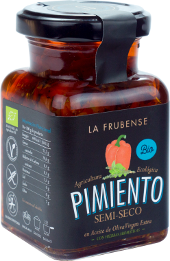 Pimiento seco con hierbas en aceite, Formato: 150 gr tarro cristal