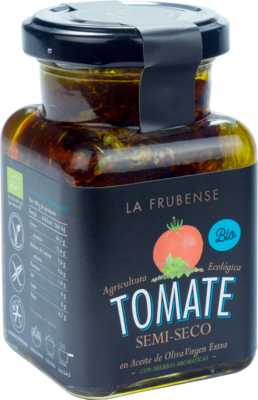 Tomate semiseco con hierbas aromáticas en aceite
