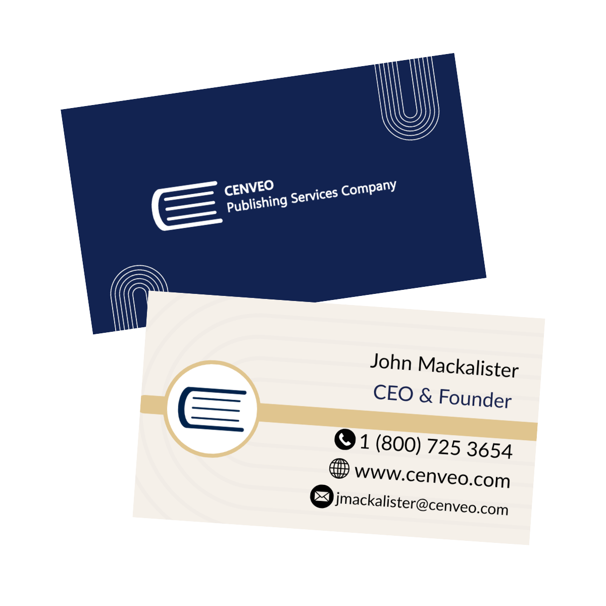 tarjetas de presentacion profesionales diseño corporativo dos caras azul dorado puerto rico impresas