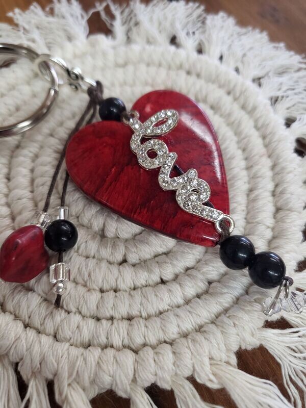 Red Heart Love Keychain