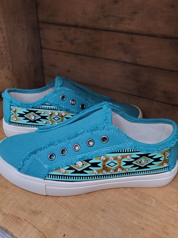 Montana West Aztec Canvas SlipOn Shoe Montana West Aztec Canvas SlipOn Shoe
