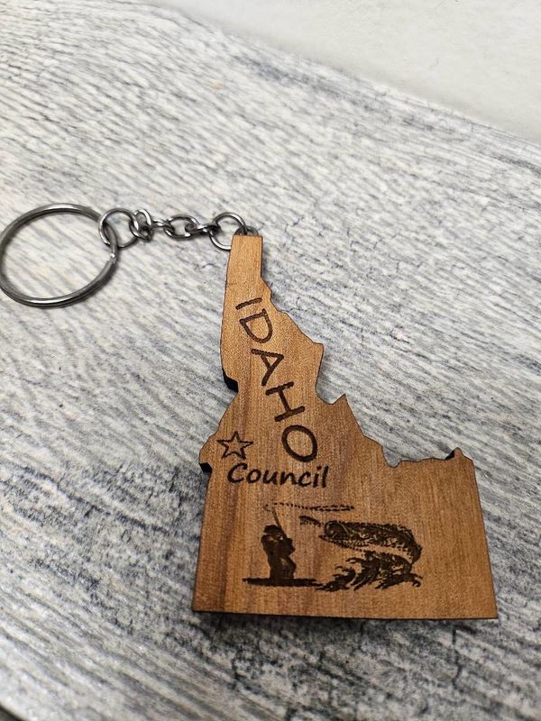 Council Idaho Fishing Keychain
