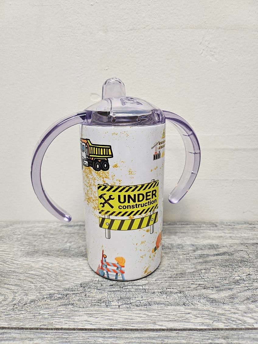 Construction Zone 12oz Sippy cup