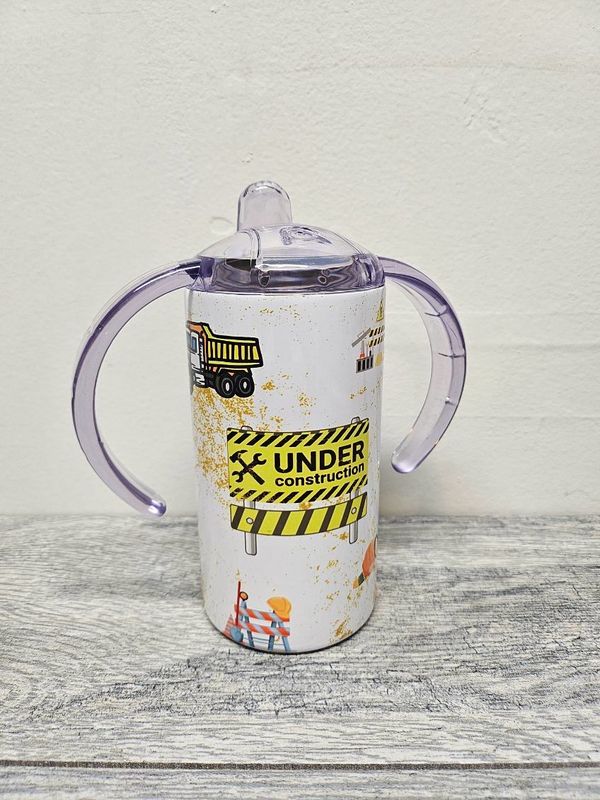 Construction Zone 12oz Sippy cup